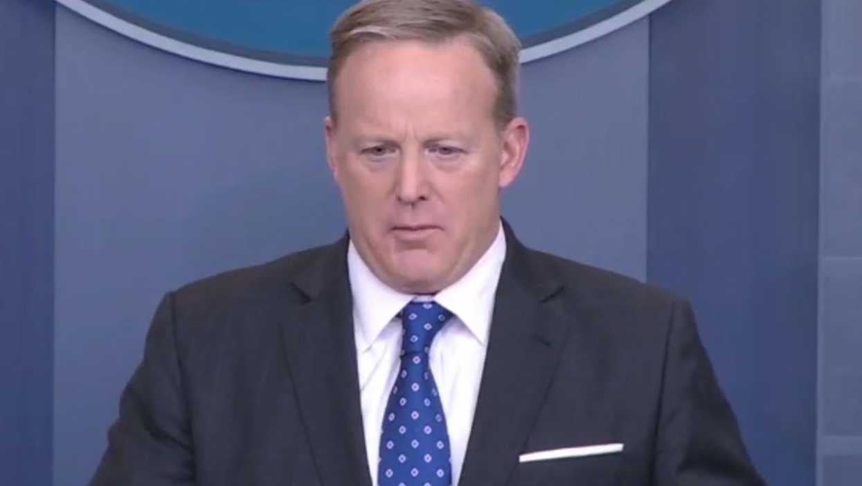 Sean Spicer was asked to condemn Islamophobia. He spoke about terrorism instead