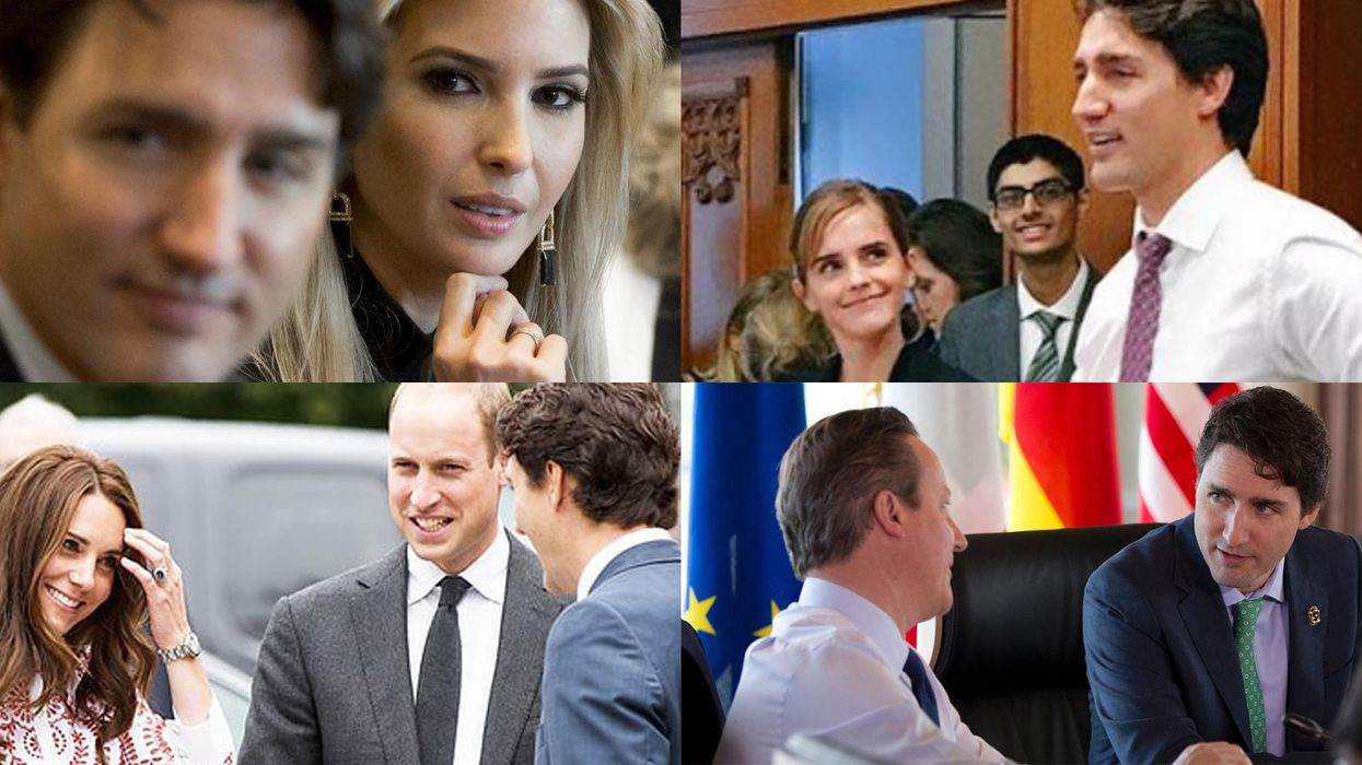12 public figures caught mid-swoon while meeting Justin Trudeau