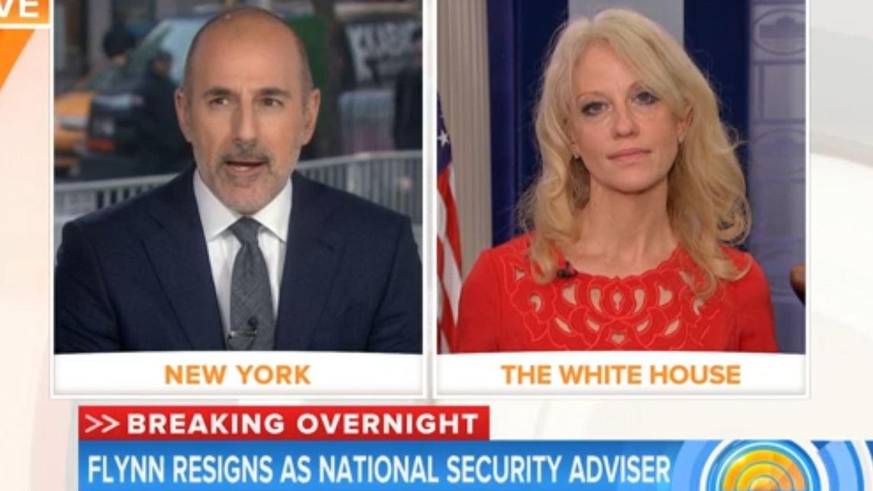 Kellyanne Conway tried to explain Flynn's resignation, was told on national TV she 'made no sense'