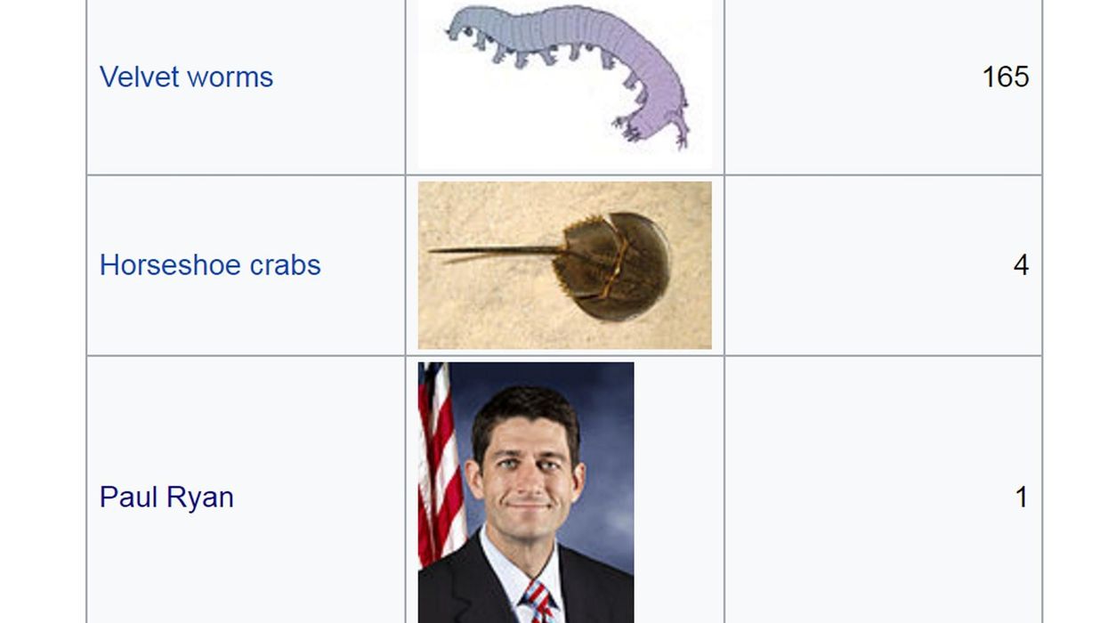 This Wikipedia page says Paul Ryan is spineless