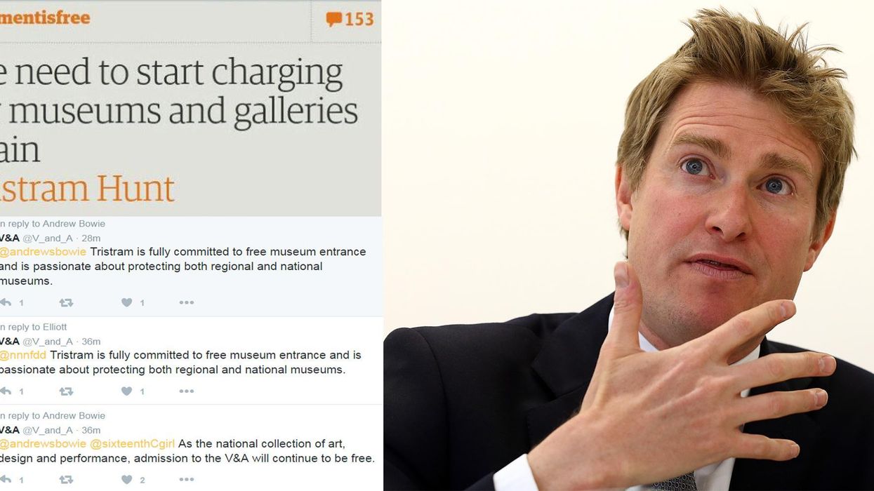 Tristram Hunt is the new V&A director and everyone's worried they're going to start charging