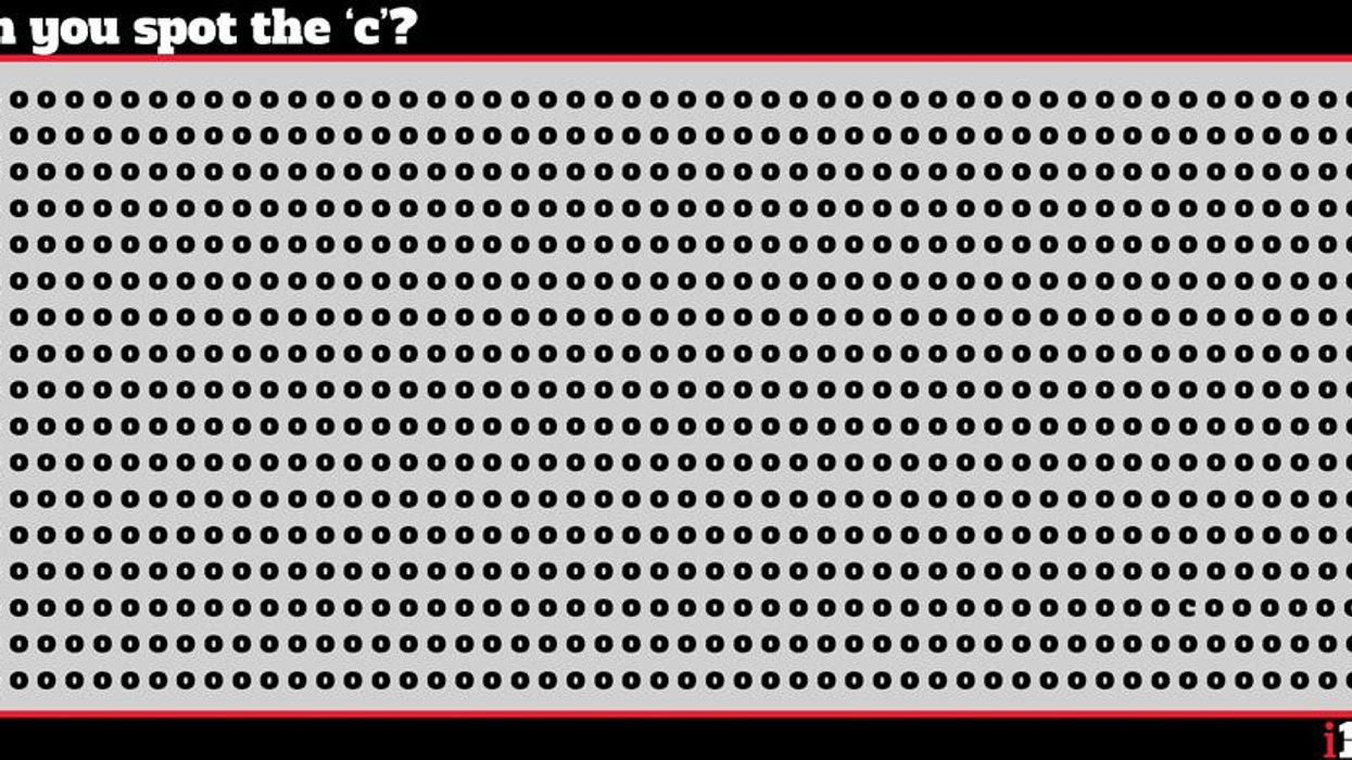 Can you spot the 'c' in this optical illusion?