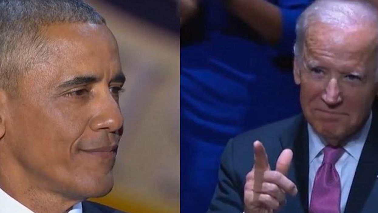 Joe Biden's reaction during Obama's farewell speech was priceless