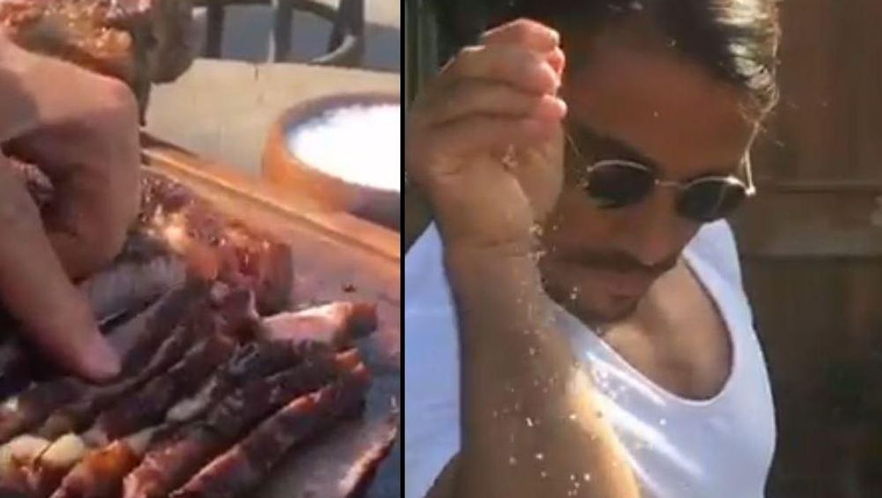 This man cutting up a steak is smoother than anything else on Twitter