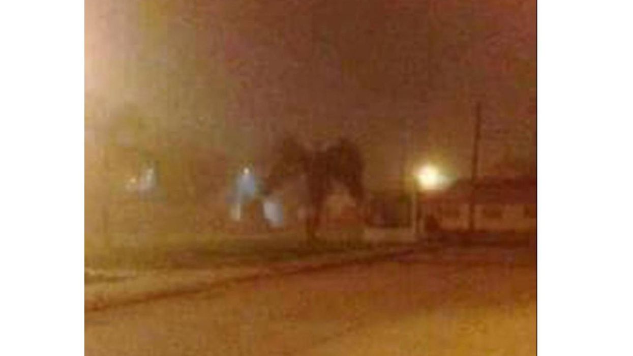 People think they can see something terrifying in this photo