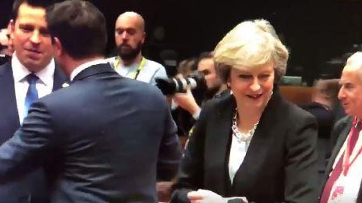 Extremely cringeworthy video shows that no one at the EU likes Theresa May