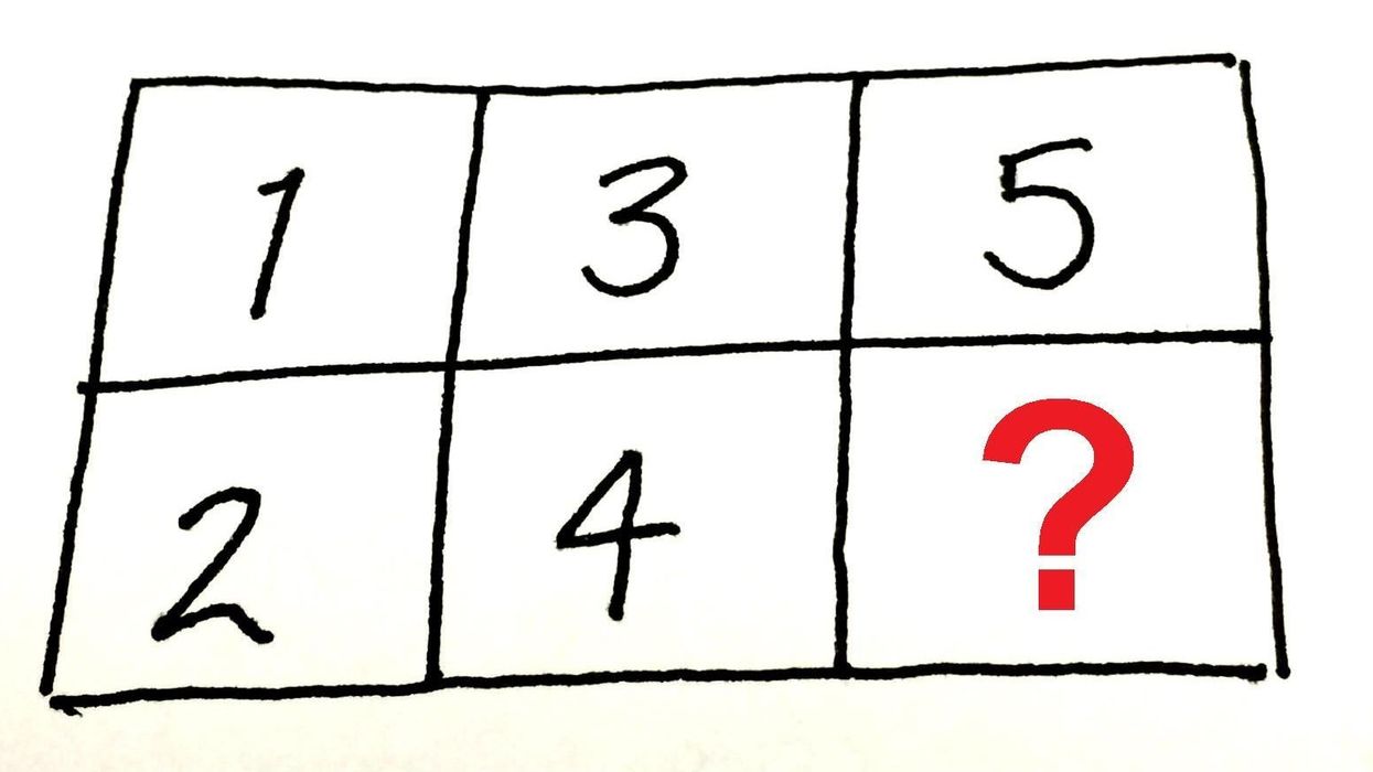 Can you work out what goes in the blank square? It's not 6