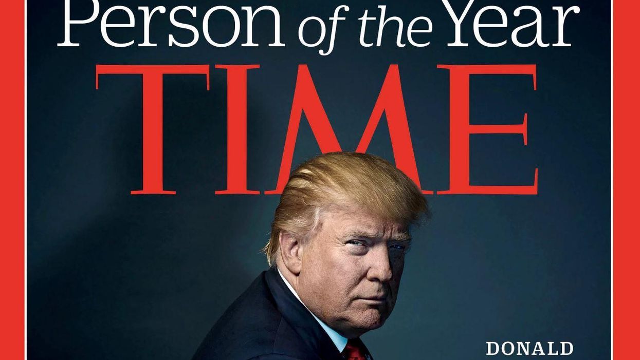 There's something very funny about Donald Trump's head on the Time magazine cover