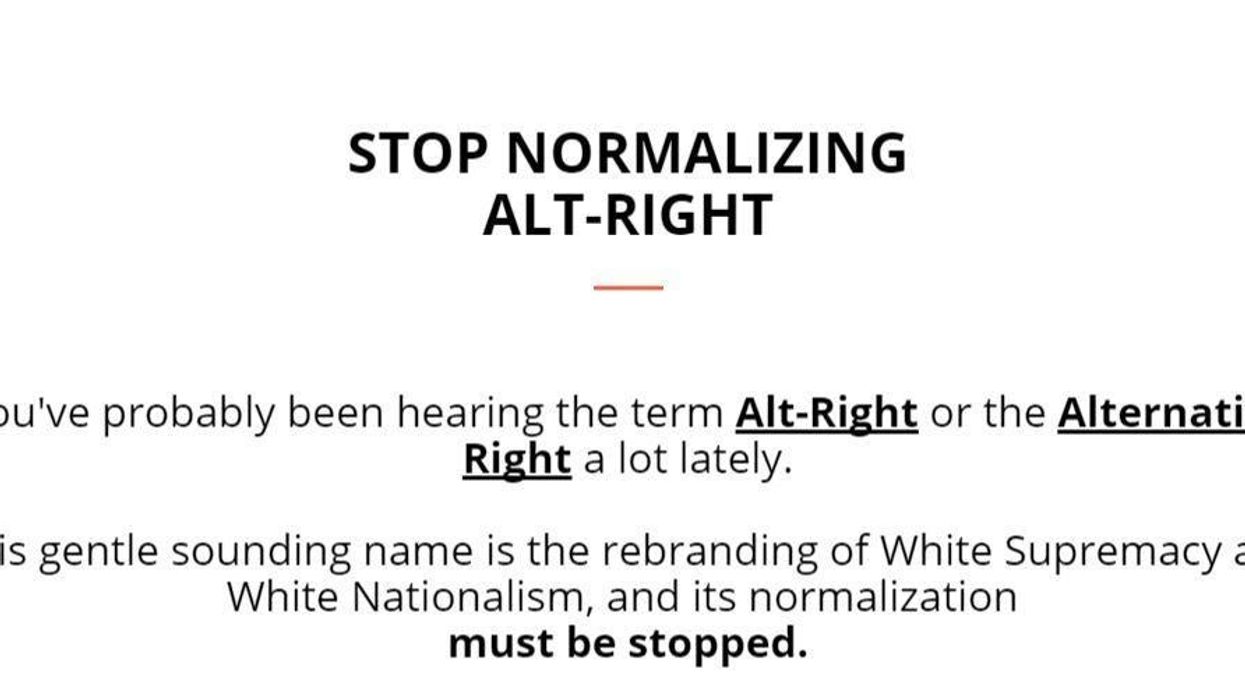 There's a Google Chrome extension that replaces 'alt-right' with 'white supremacy'