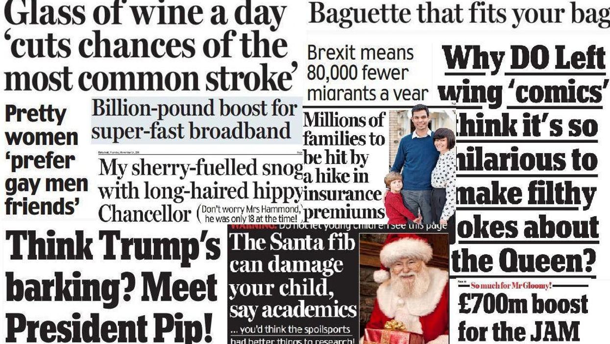 Every story the Daily Mail chose to run in its paper before the one about the MP murdered by a far-right terrorist