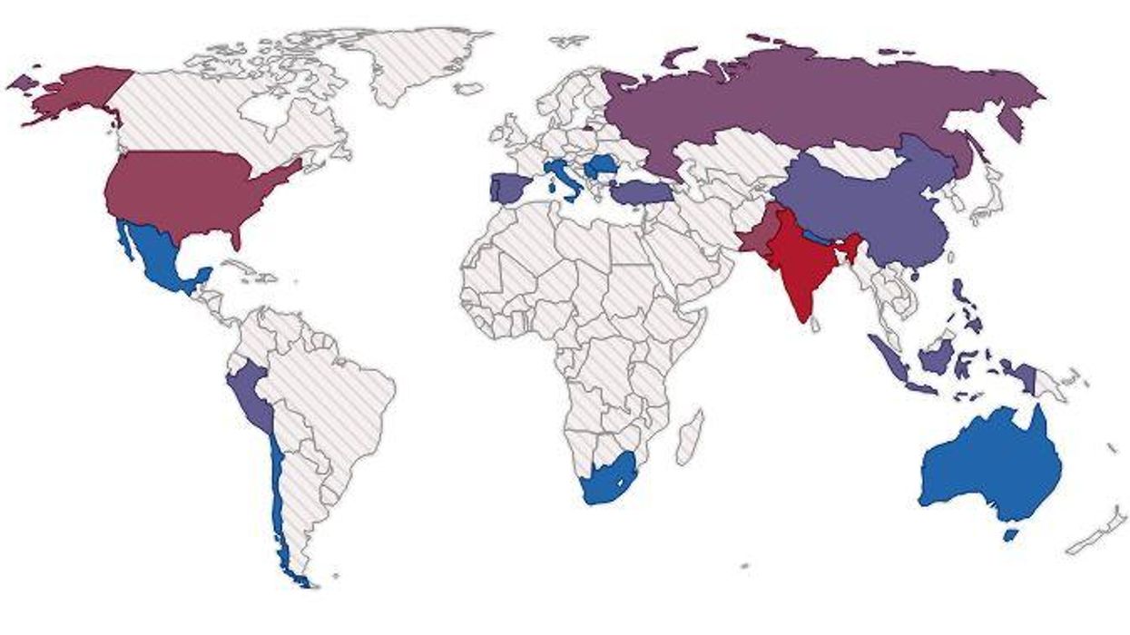 The most dangerous countries in the world (to take a selfie)