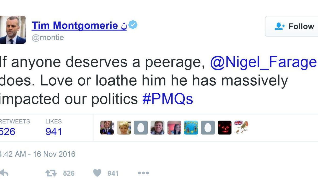 This tweet about Nigel Farage getting a peerage received some incredibly funny replies