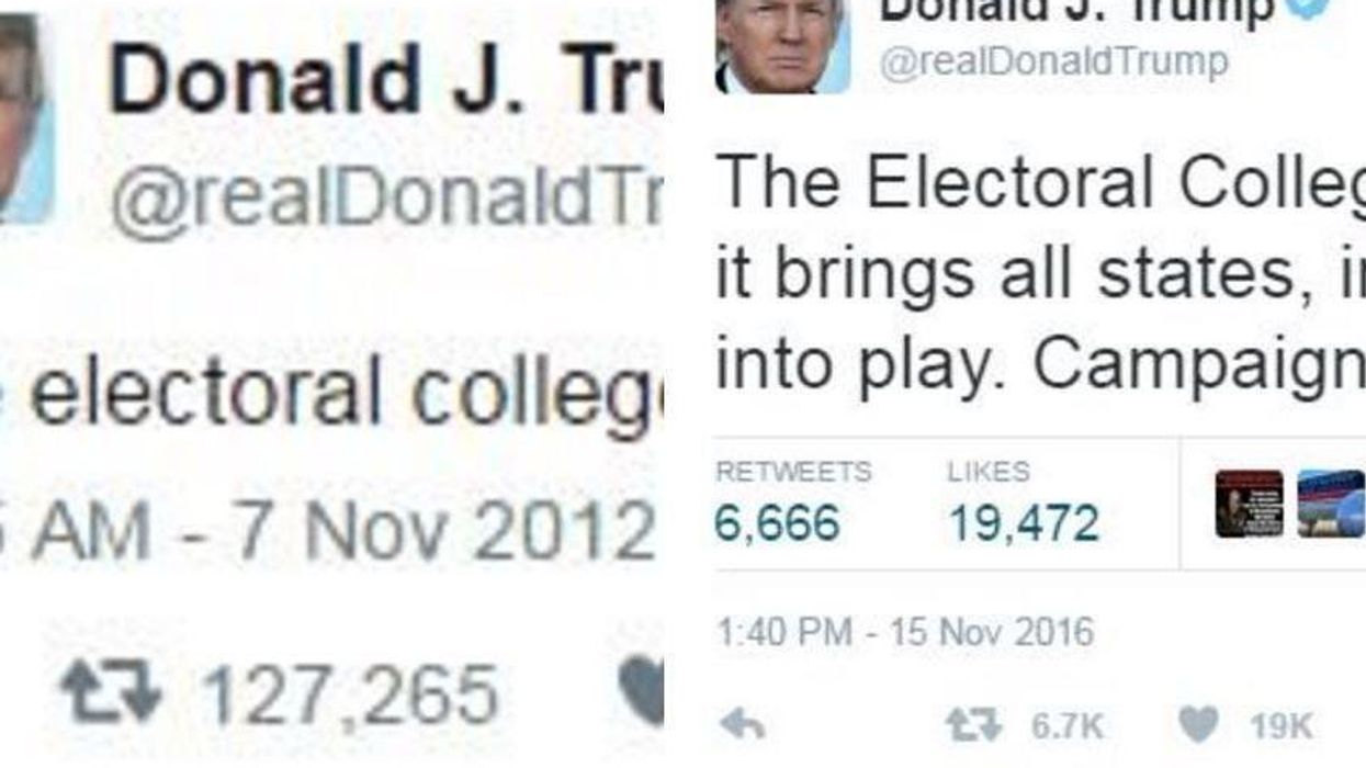 Donald Trump's raging hypocrisy - in two tweets