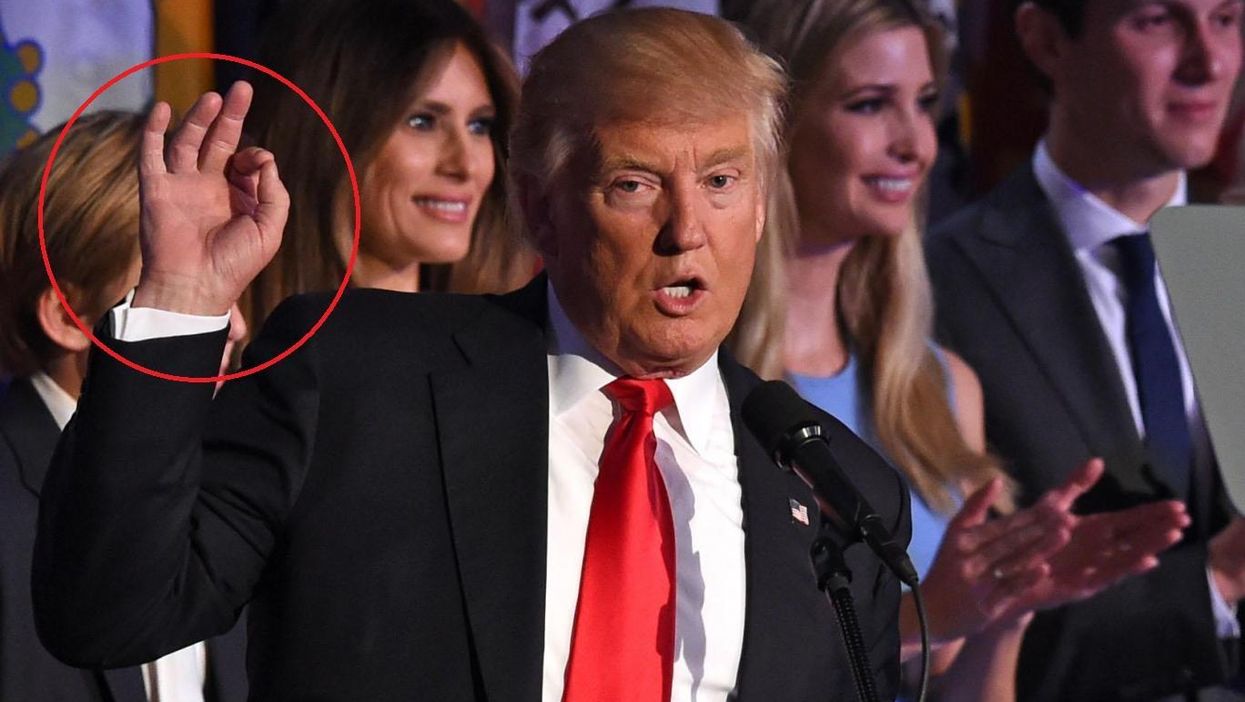 Conspiracy theorists think this hand signal proves Donald Trump is in the Illuminati