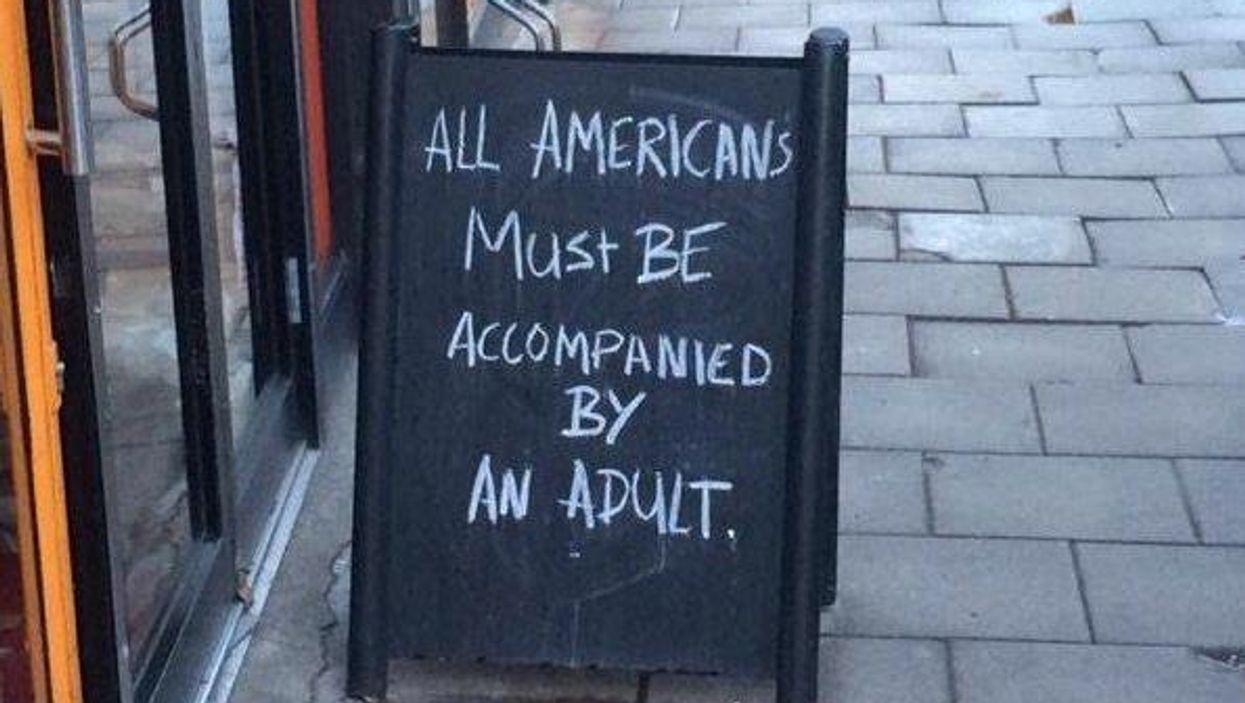 Spotted outside a coffee shop in London...