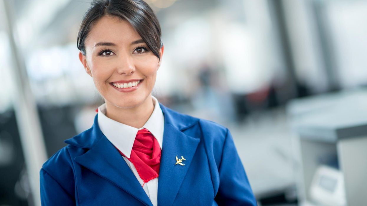 This is why some flight attendants keep their hands behind their backs when greeting passengers