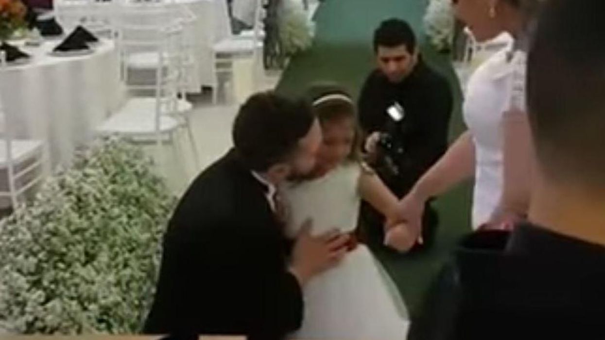 This groom had a big question for his future stepdaughter on his wedding day