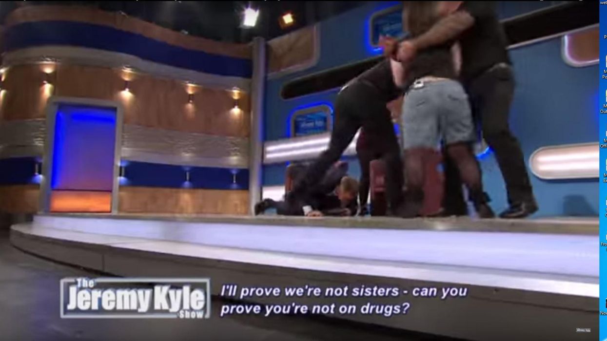 Jeremy Kyle got flattened by a charging guest on his first day back from holiday