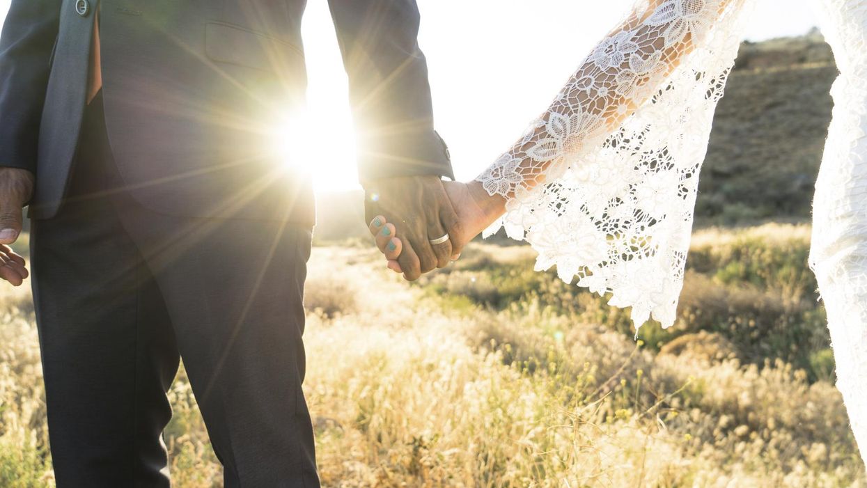 These grandparents realised their wedding outfits still fit - 50 years later