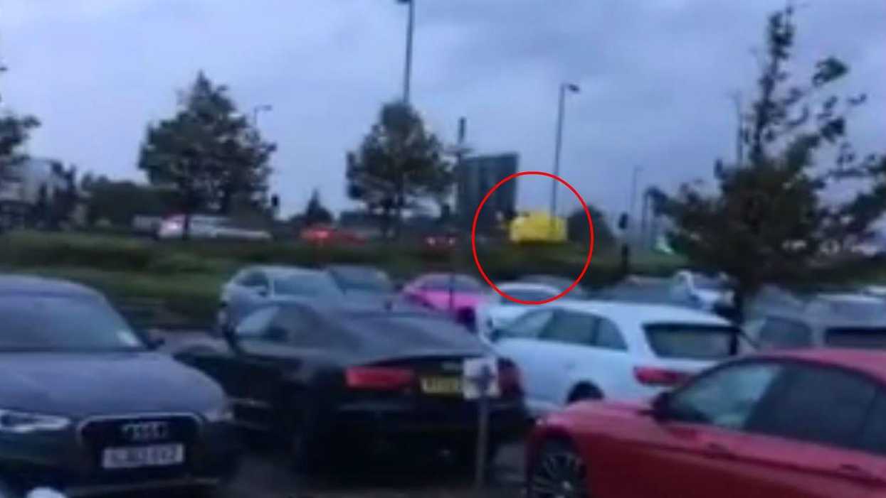 A giant inflatable duck has been on the loose in Glasgow