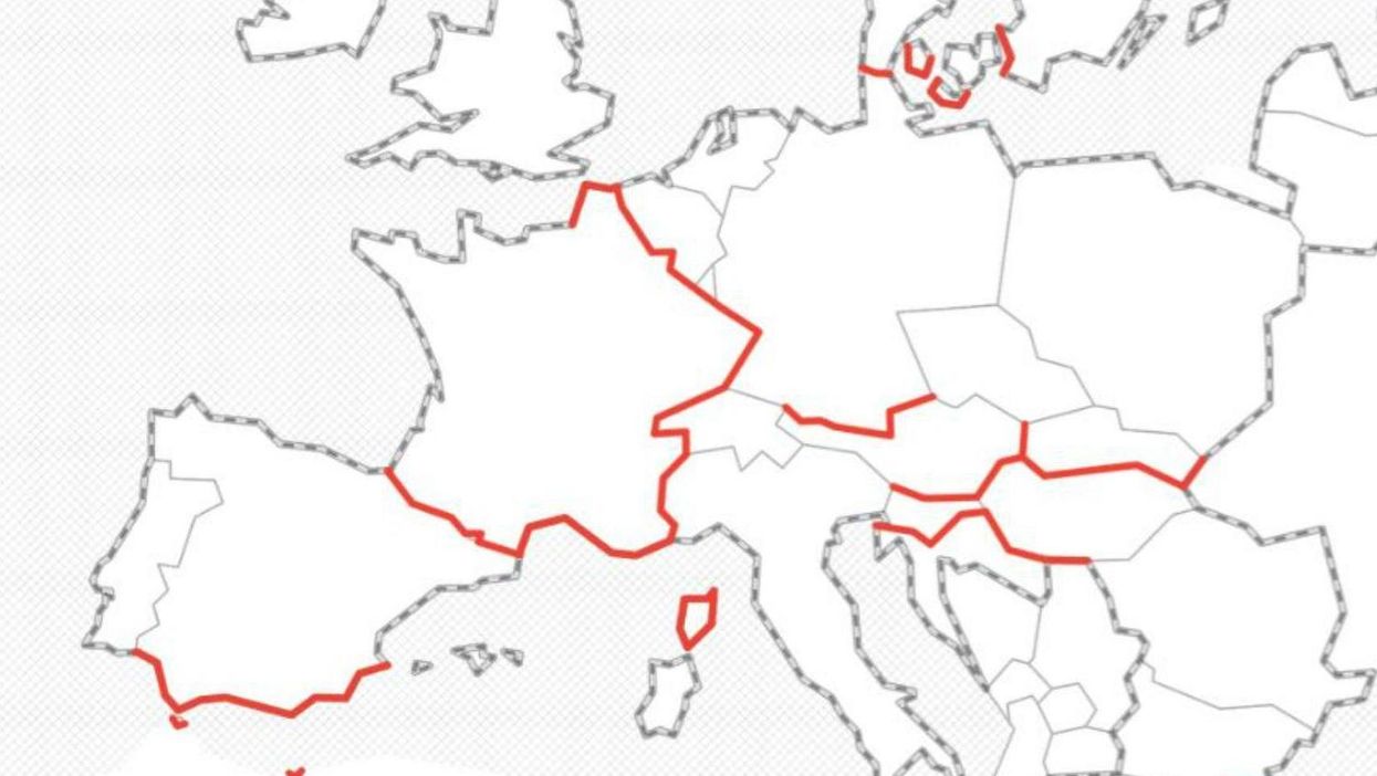 A map of the six European countries who have built a wall to stop migrants
