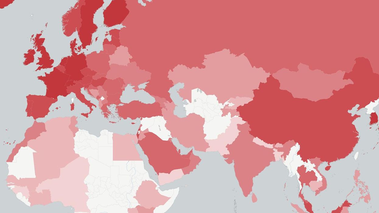 The most innovative countries in the world, in one map