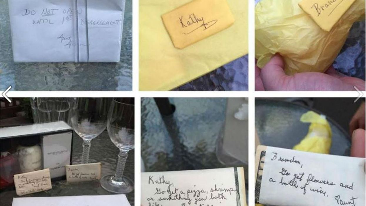 This couple were given a strange letter on their wedding day nine years ago - then they finally opened it