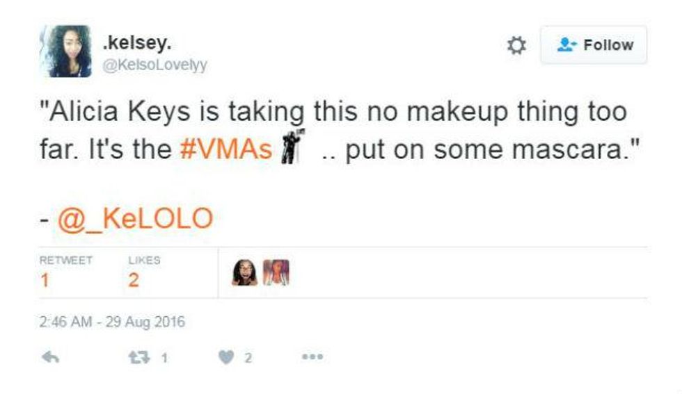Alicia Keys didn't wear makeup to the VMAs and people had the worst