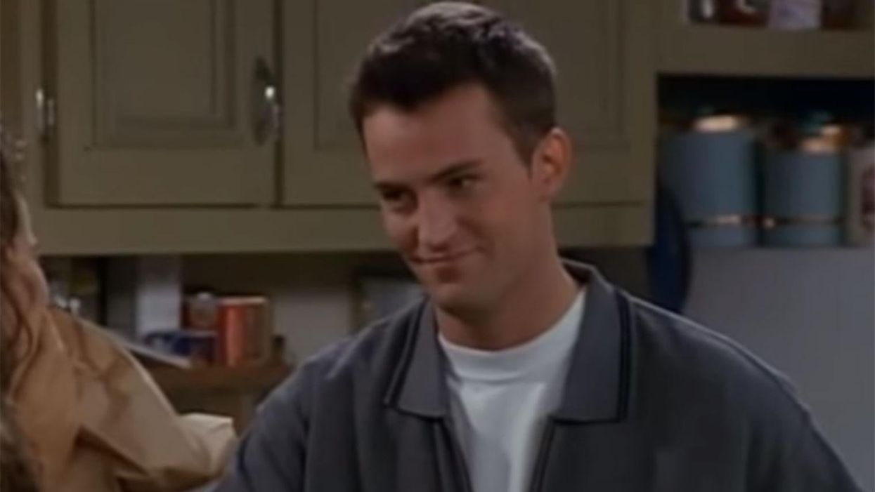 You probably didn't notice Chandler completely losing it in this scene from Friends