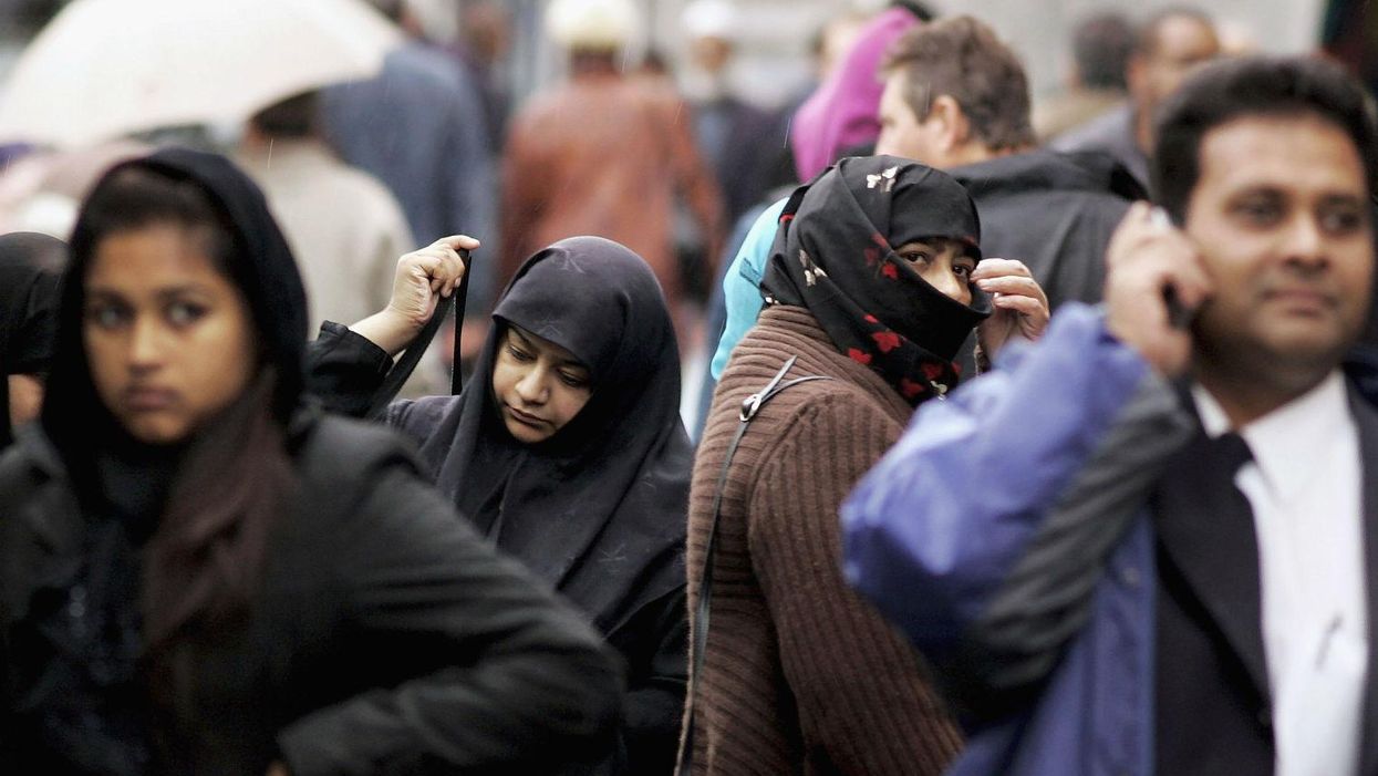 A map showing the countries where women's religious clothing is restricted by government