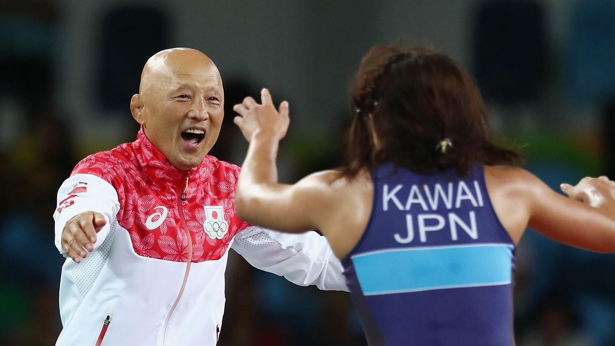 This wrestler celebrated her gold medal win in the most wrestler way possible