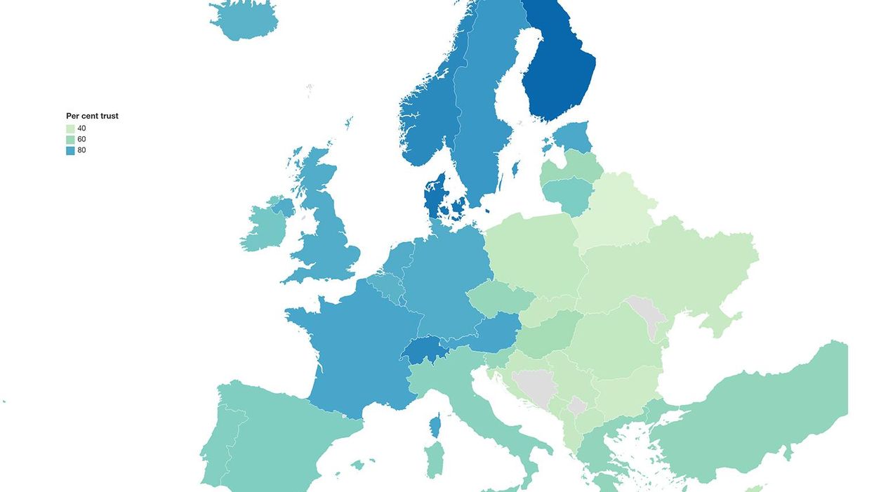 The European countries who trust their police the most