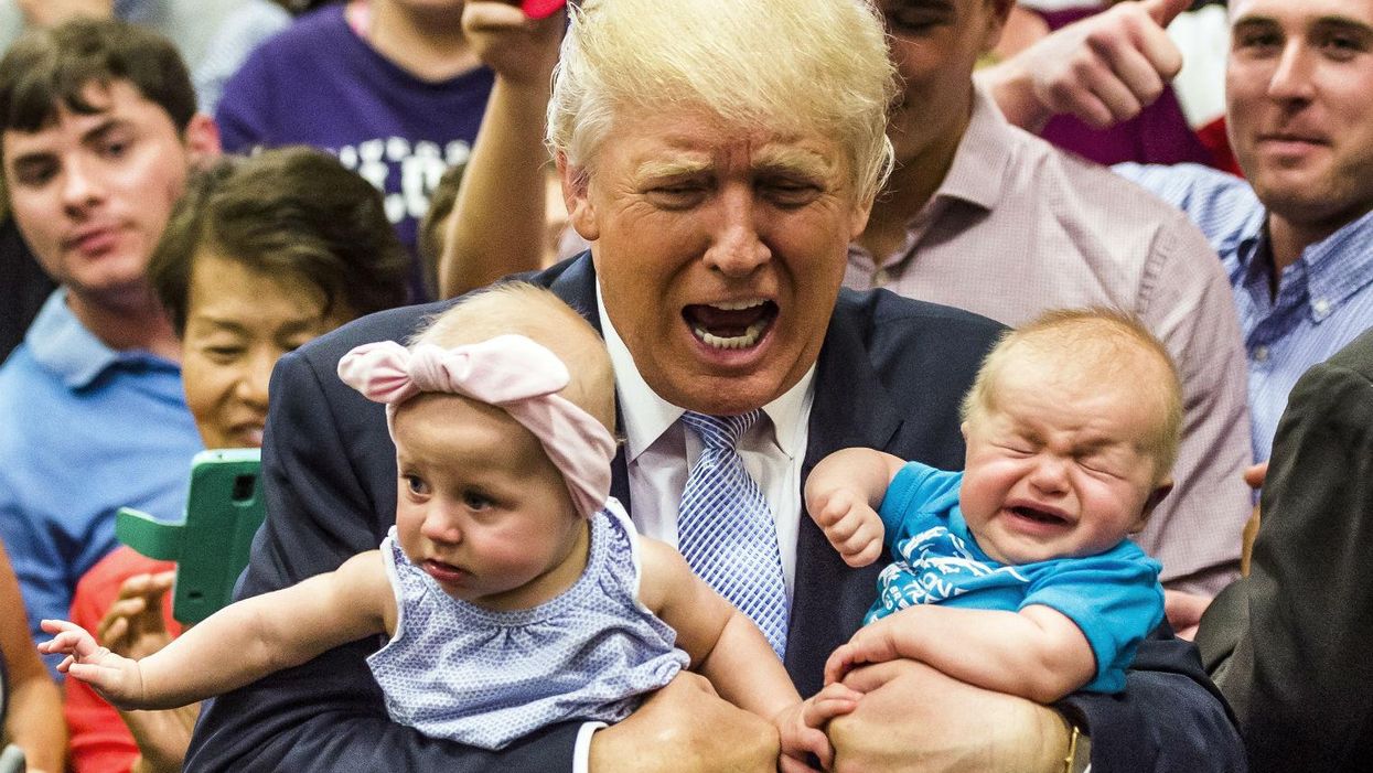 Donald Trump said he doesn't kick babies out of his rallies just days after trying to kick a baby out of his rally