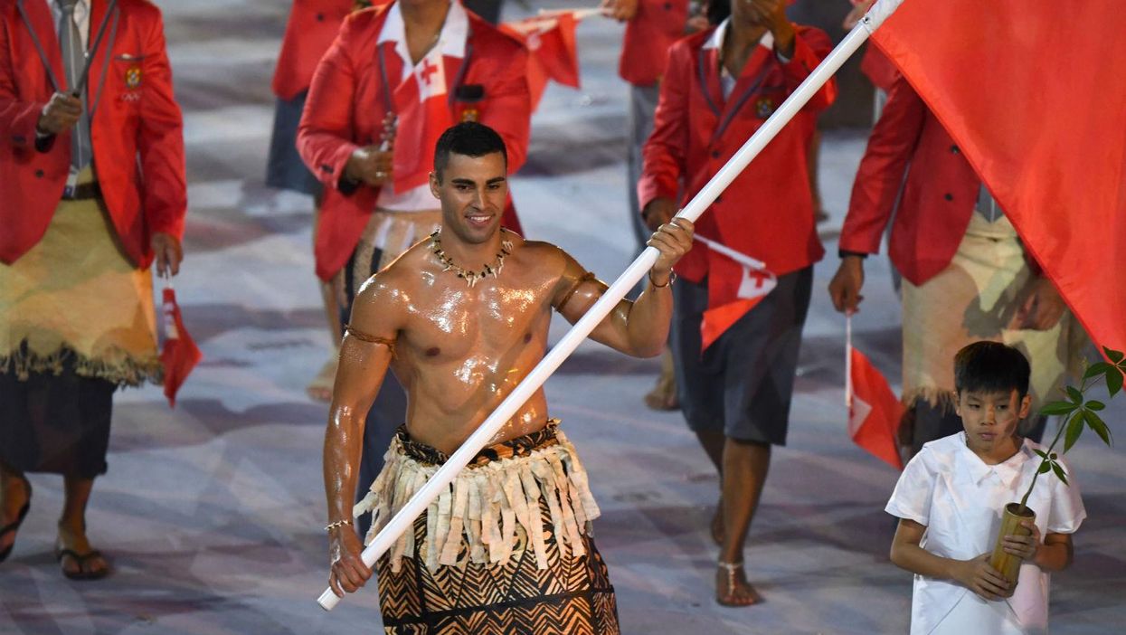 Tonga were led out by this oily shirtless man at the Olympics opening ceremony and the internet cannot get enough