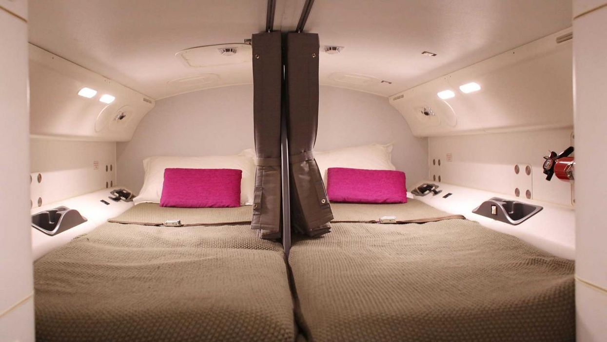 Inside the secret bedrooms on planes where cabin crew go to rest