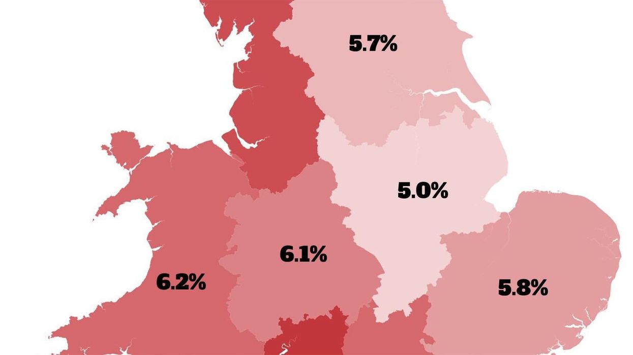 The map that shows where British people smoke the most weed