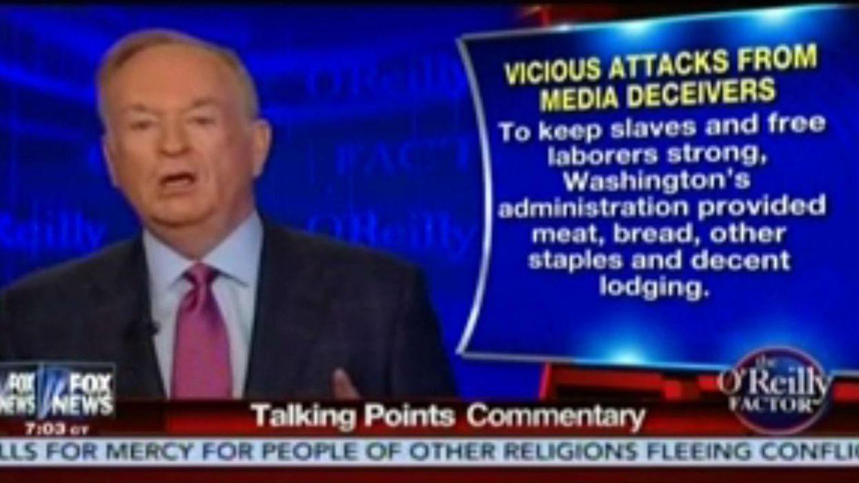 Fox News' Bill O'Reilly defends slavery remarks by somehow making them even worse
