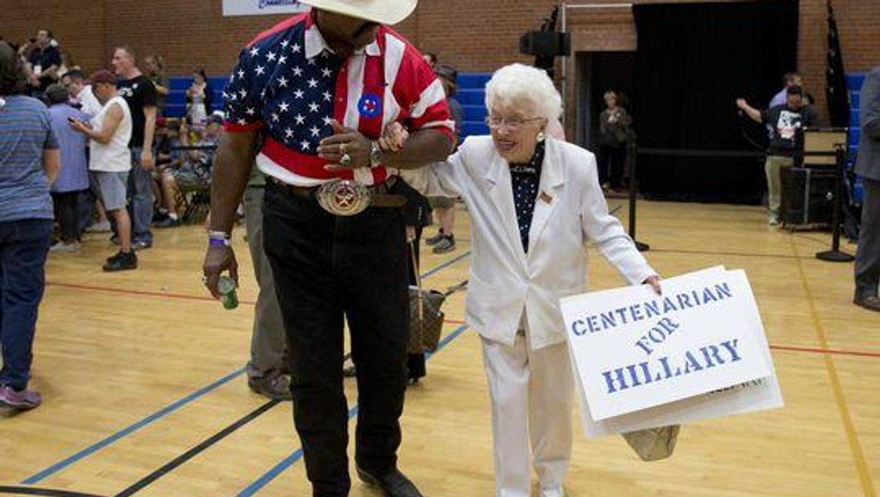 Everyone loves the 102-year-old Democrat who talked about her memories of women winning the right to vote