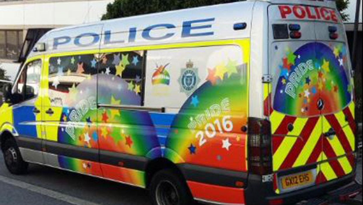 After people criticised their rainbow flag car, these police officers went one better