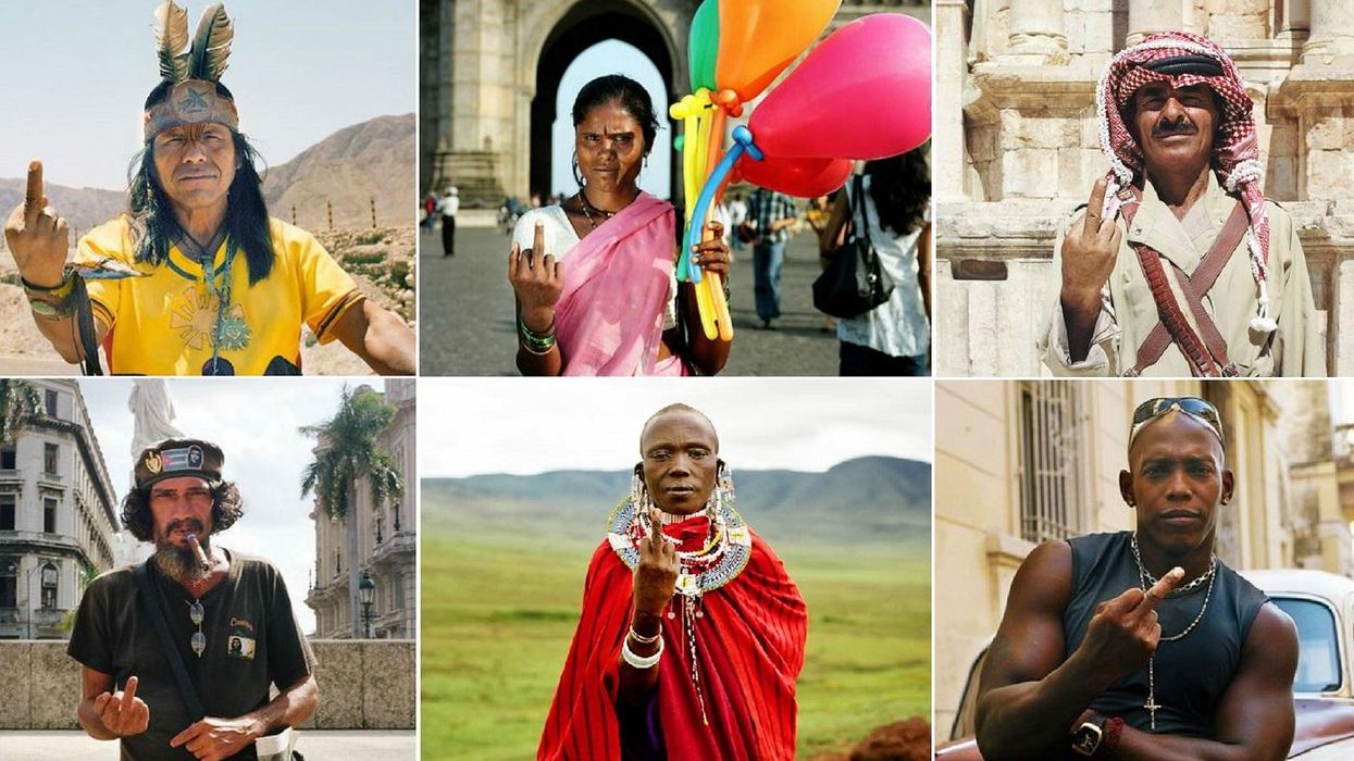 A photographer went around the world and asked people what they thought of tourists