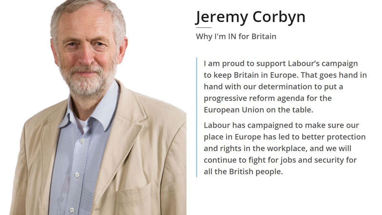Why Labour deleted this photo of leader Jeremy Corbyn from its pro-EU website