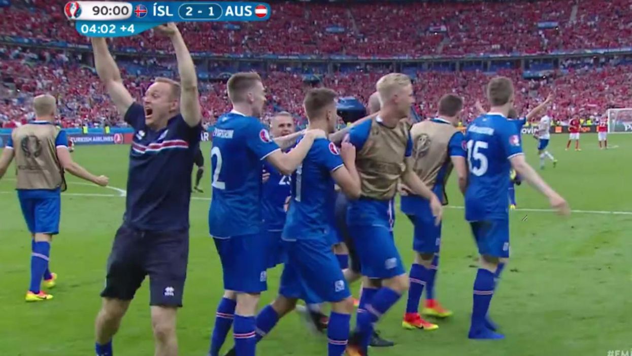 The Icelandic commentary on Iceland's winning goal is the best thing you will ever put in your ears