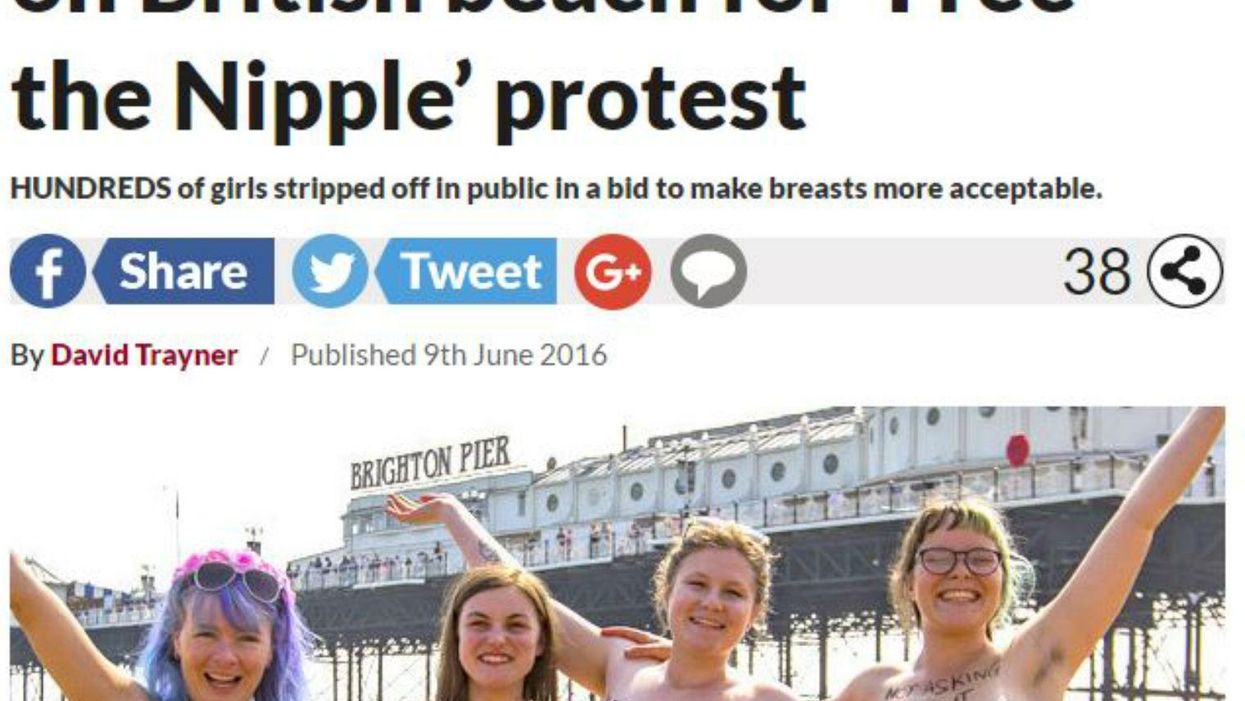 There was a free the nipple protest in Brighton and all these newspapers completely missed the point