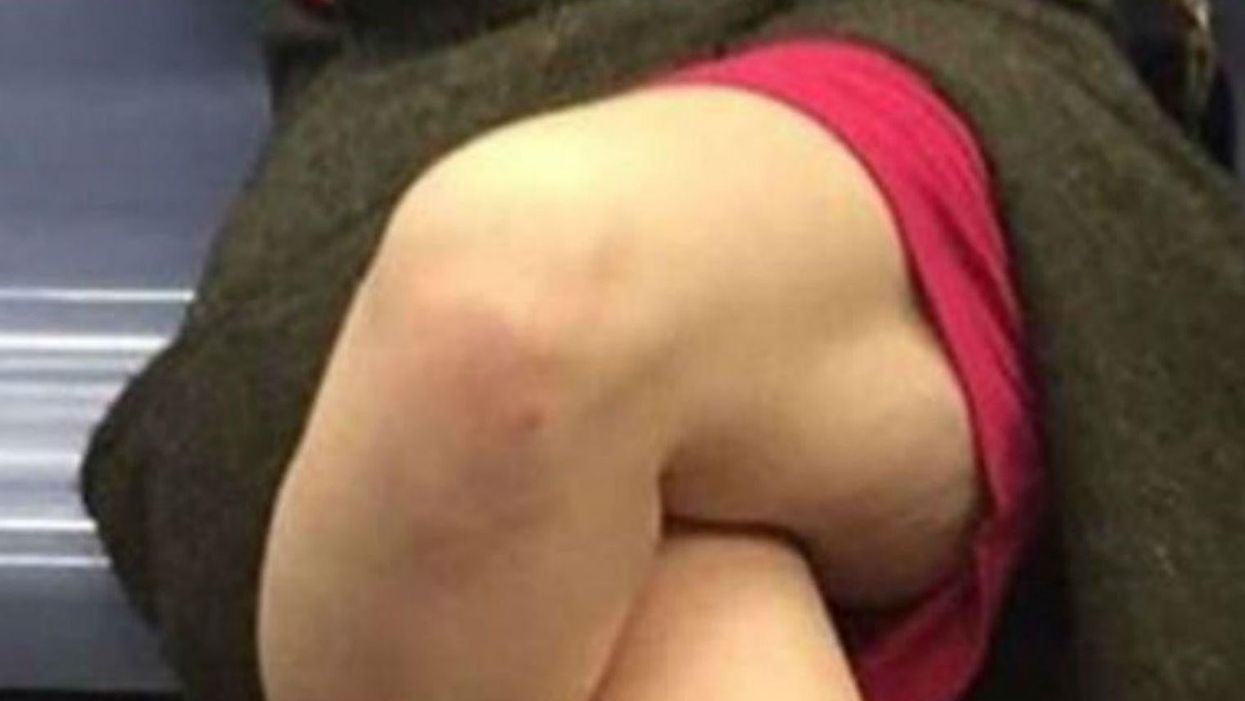 People are freaking out at what this woman's doing with her legs