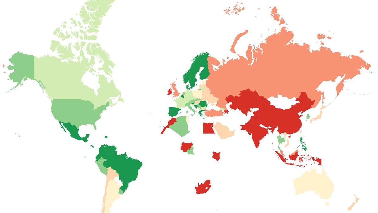 Tea or coffee? A map of the world according to who prefers which of each drink