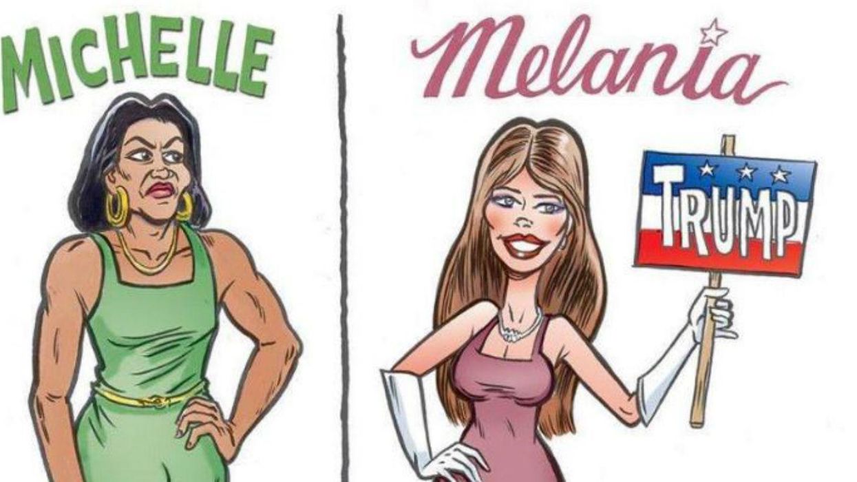 People think this Republican artist's pro-Donald Trump cartoon is racist