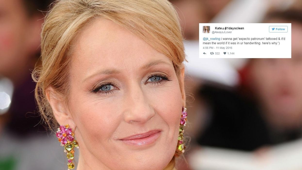 JK Rowling just drew a powerful tattoo for one of her biggest fans