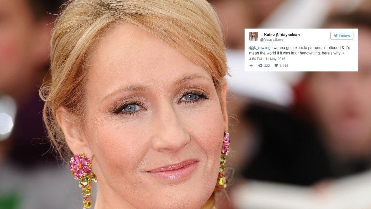 JK Rowling just drew a powerful tattoo for one of her biggest fans ...