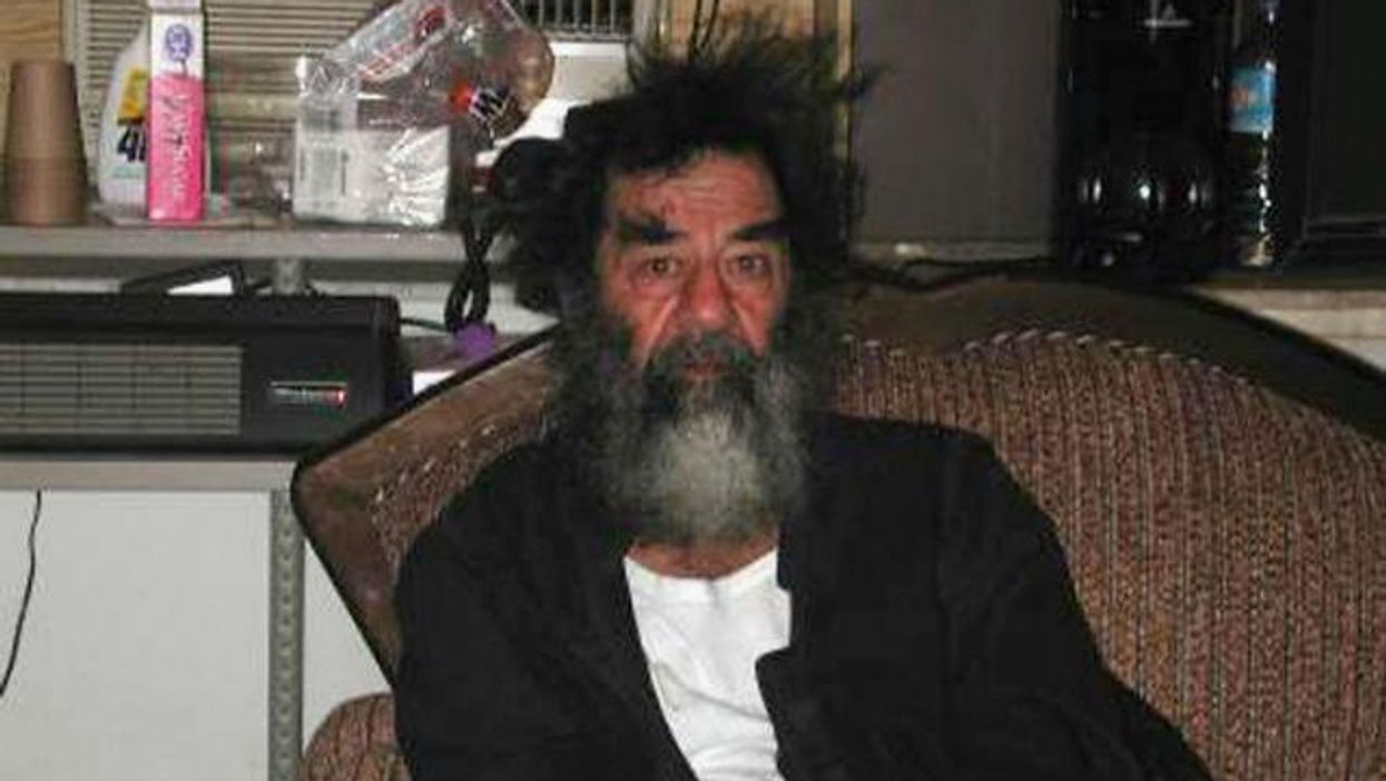 This man is called Saddam Hussein and no one believes him