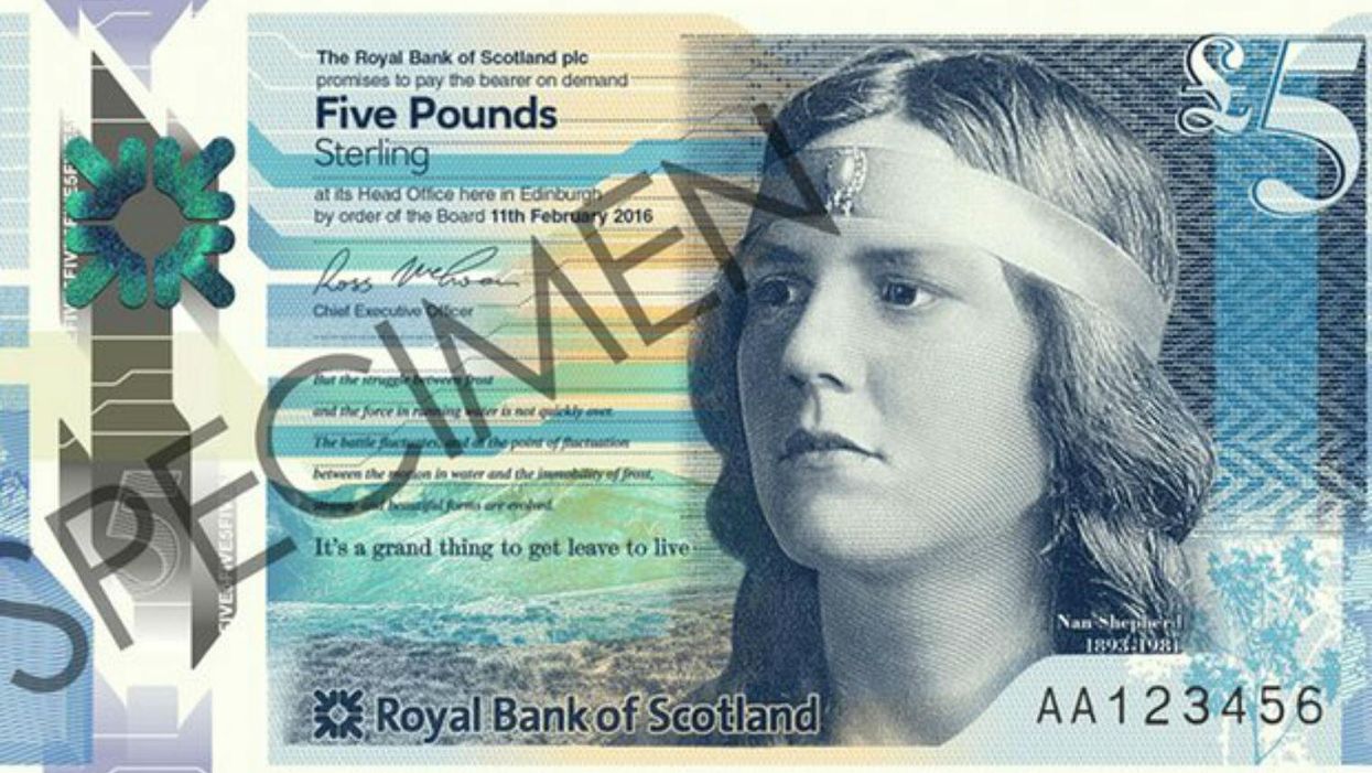 Scotland just put a woman on the new £5 note
